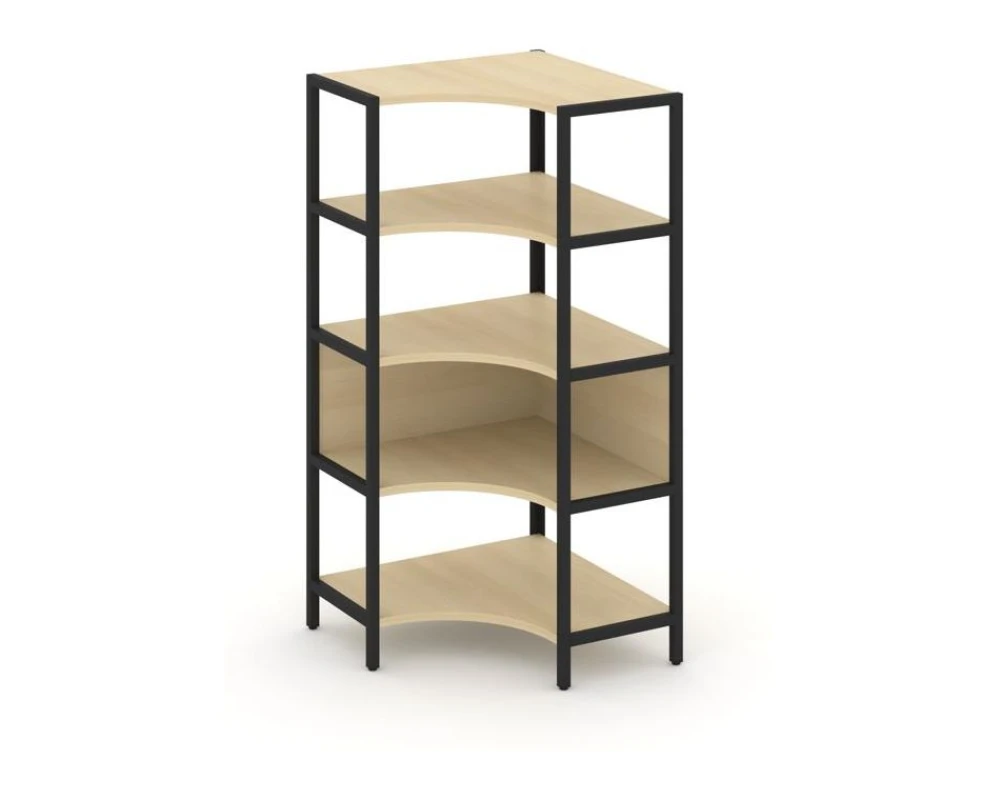 Односекционный угловой стеллаж четырехярусный 810х810х1613 Шелф Систем / Shelf System