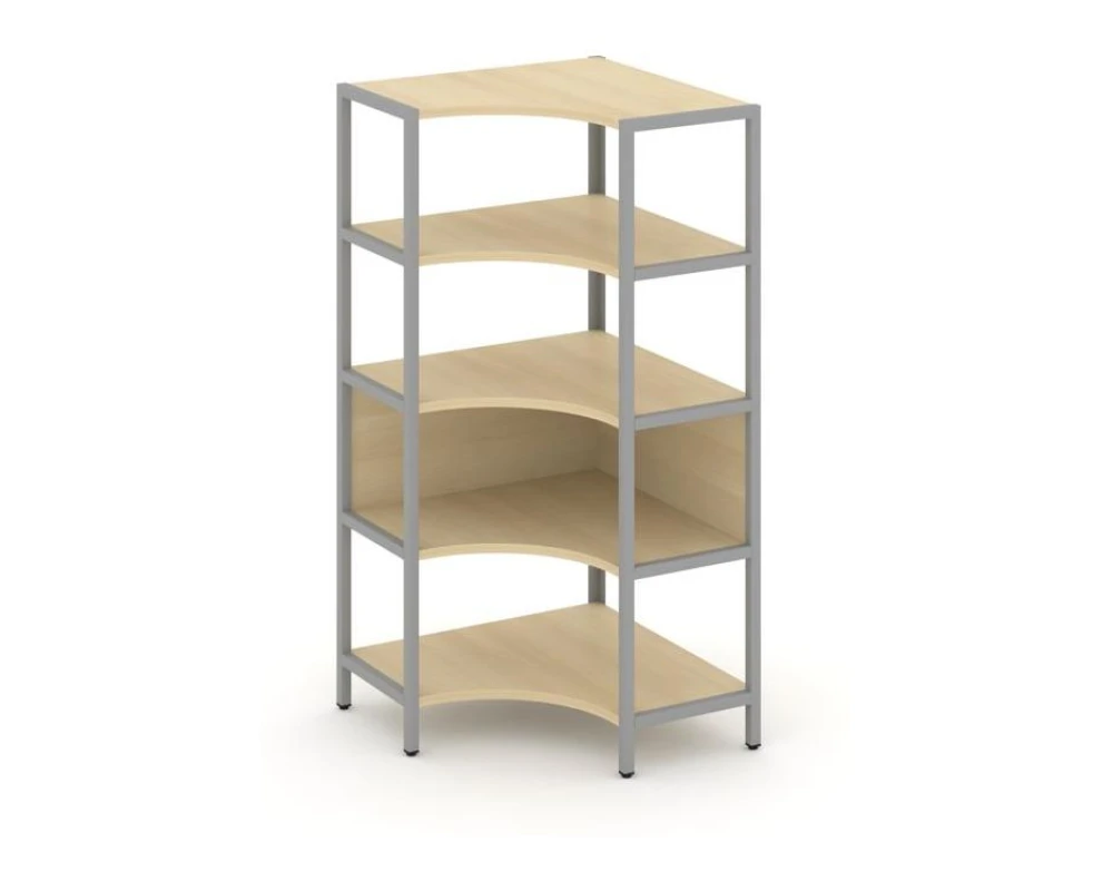 Односекционный угловой стеллаж четырехярусный 810х810х1613 Шелф Систем / Shelf System