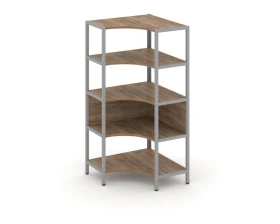Односекционный угловой стеллаж четырехярусный 810х810х1613 Шелф Систем / Shelf System images