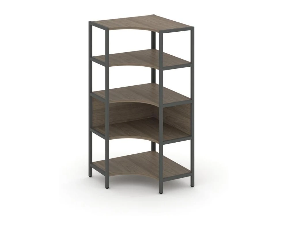 Односекционный угловой стеллаж четырехярусный 810х810х1613 Шелф Систем / Shelf System