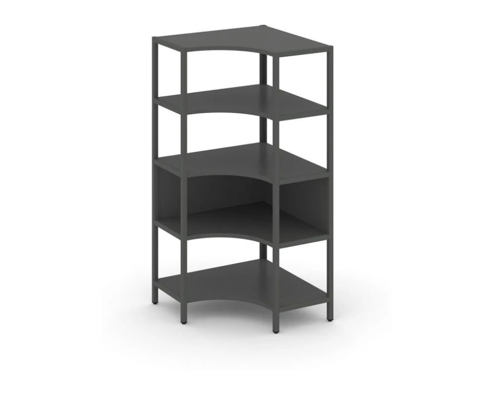 Односекционный угловой стеллаж четырехярусный 810х810х1613 Шелф Систем / Shelf System