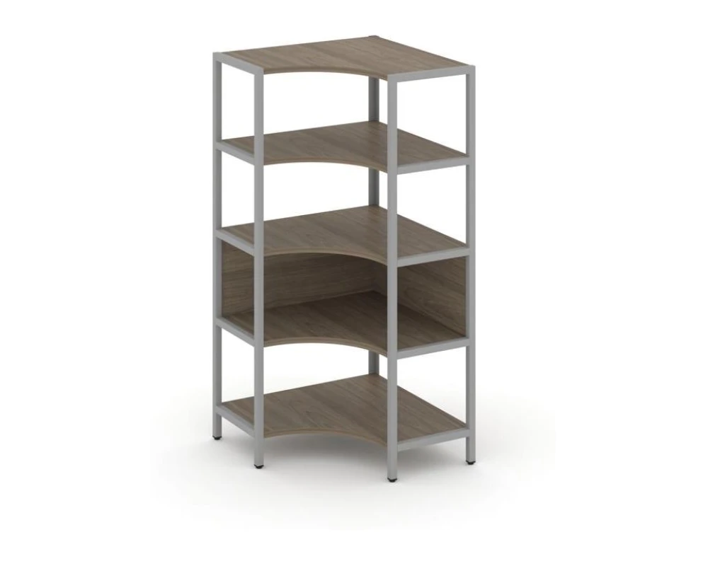 Односекционный угловой стеллаж четырехярусный 810х810х1613 Шелф Систем / Shelf System