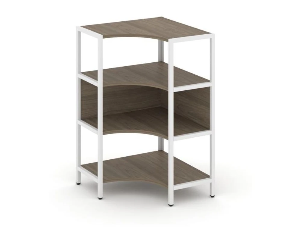 Односекционный угловой стеллаж трехярусный 810х810х1246 Шелф Систем / Shelf System