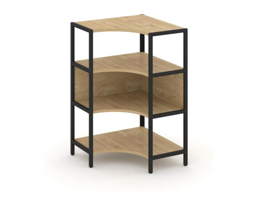 Односекционный угловой стеллаж трехярусный 810х810х1246 Шелф Систем / Shelf System