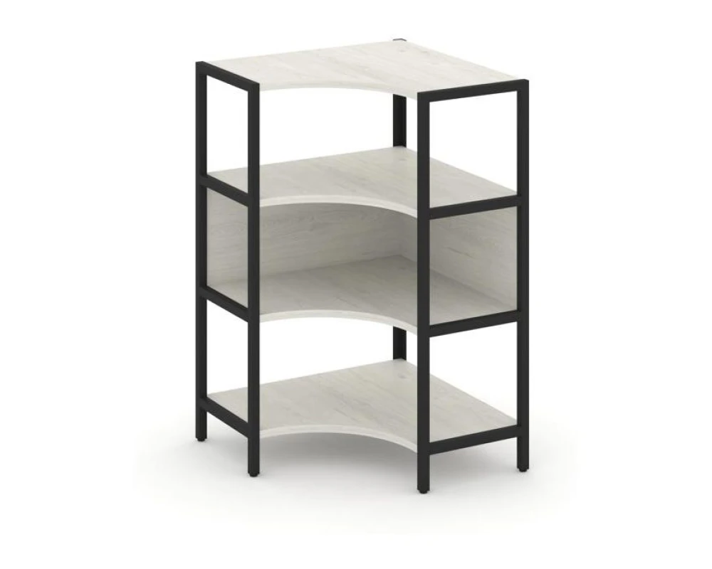 Односекционный угловой стеллаж трехярусный 810х810х1246 Шелф Систем / Shelf System