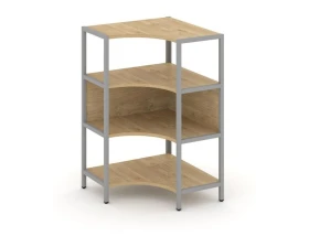 Односекционный угловой стеллаж трехярусный 810х810х1246 Шелф Систем / Shelf System images