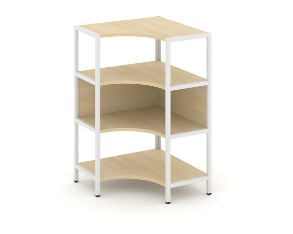 Односекционный угловой стеллаж трехярусный 810х810х1246 Шелф Систем / Shelf System