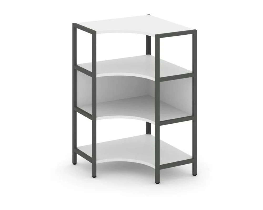 Односекционный угловой стеллаж трехярусный 810х810х1246 Шелф Систем / Shelf System