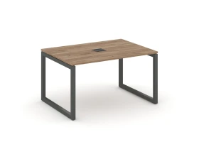 Стол переговорный на О-образном каркасе 50 мм с лючком 980x980x750 Стайл Проджект / Style Project images