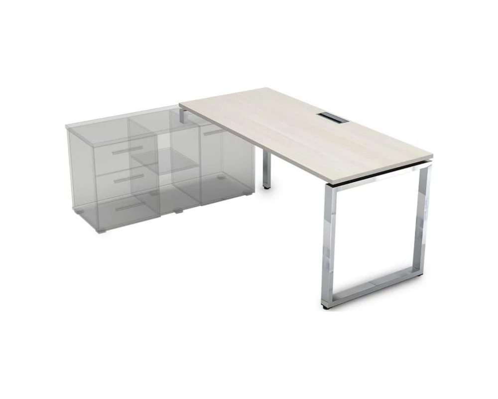 Стол рабочий, прямолинейный три опоры, левый (1600*700*750) НСТЛ-О.974 Gloss Line