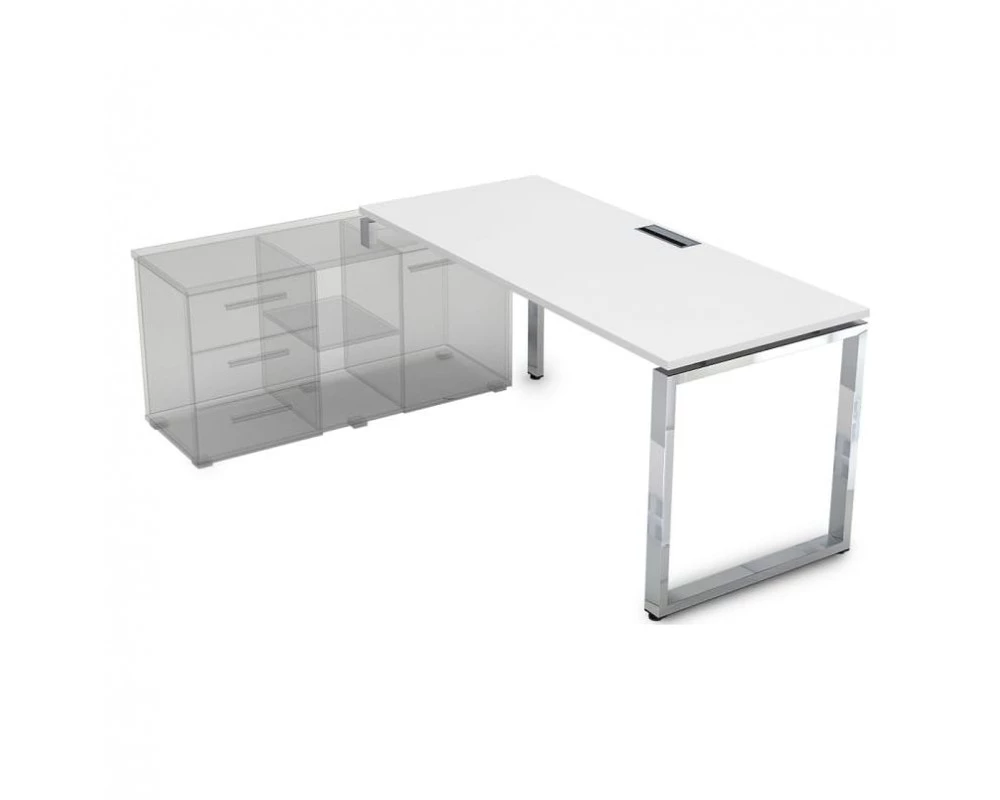 Стол рабочий, прямолинейный три опоры, левый (1600*700*750) НСТЛ-О.974 Gloss Line