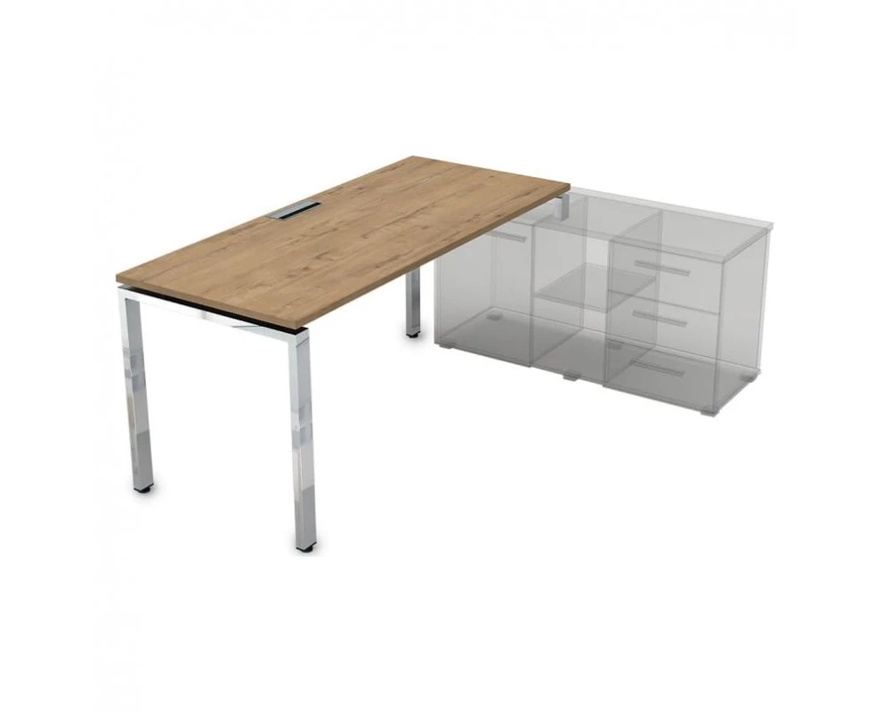 Стол рабочий прямолинейный три опоры, правый (1400*700*750) НСТП-П.979 Gloss Line