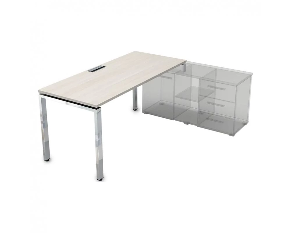 Стол рабочий прямолинейный три опоры, правый (1400*700*750) НСТП-П.979 Gloss Line