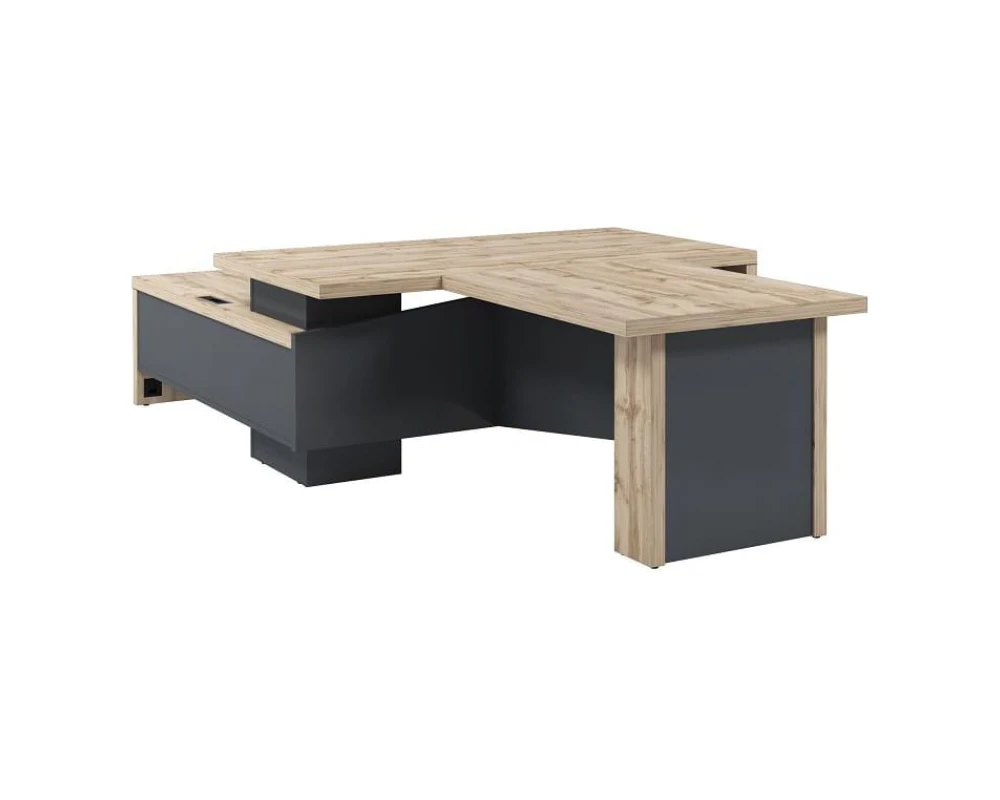 Стол руководителя с опорной тумбой T-818пр.1000 Торстон