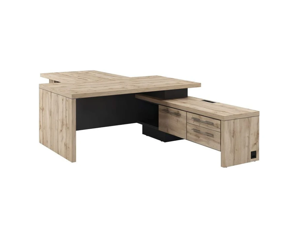 Стол руководителя с опорной тумбой T-818пр.1000 Торстон