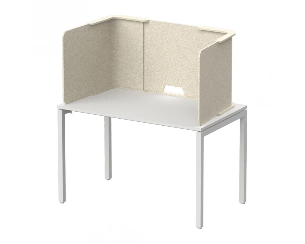 Трехсторонняя кабина-экран трапецевидной формы 176х60х45 Forest Office Лебединый пух