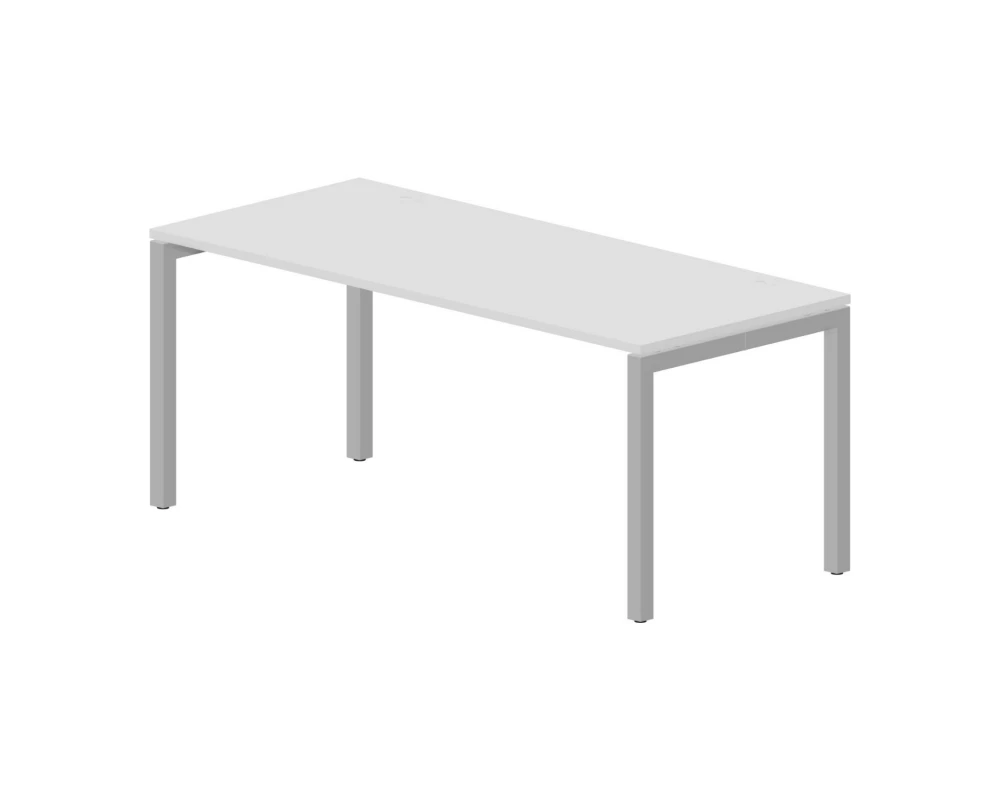 Стол письменный 1800х780х750 (2 громмета) Polo Белый/Алюминий