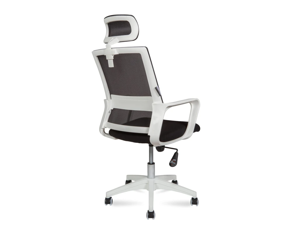 Кресло руководителя Norden Бит белый пластик Сетка/Ткань, Черный